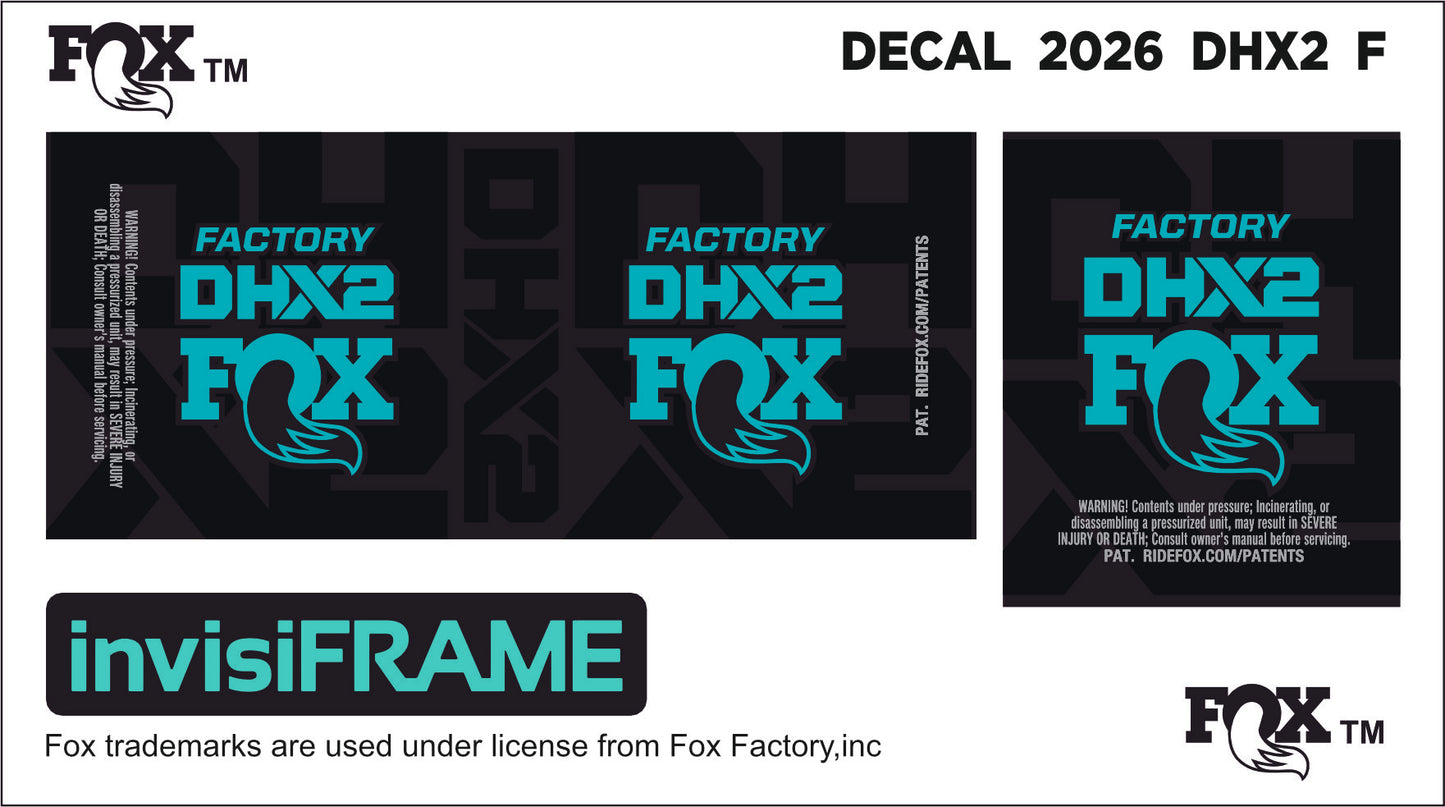 Fox DHX2 Factory 2026 Decals