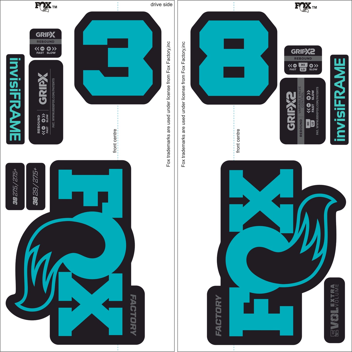 Fox 38 Factory 2027 Decals
