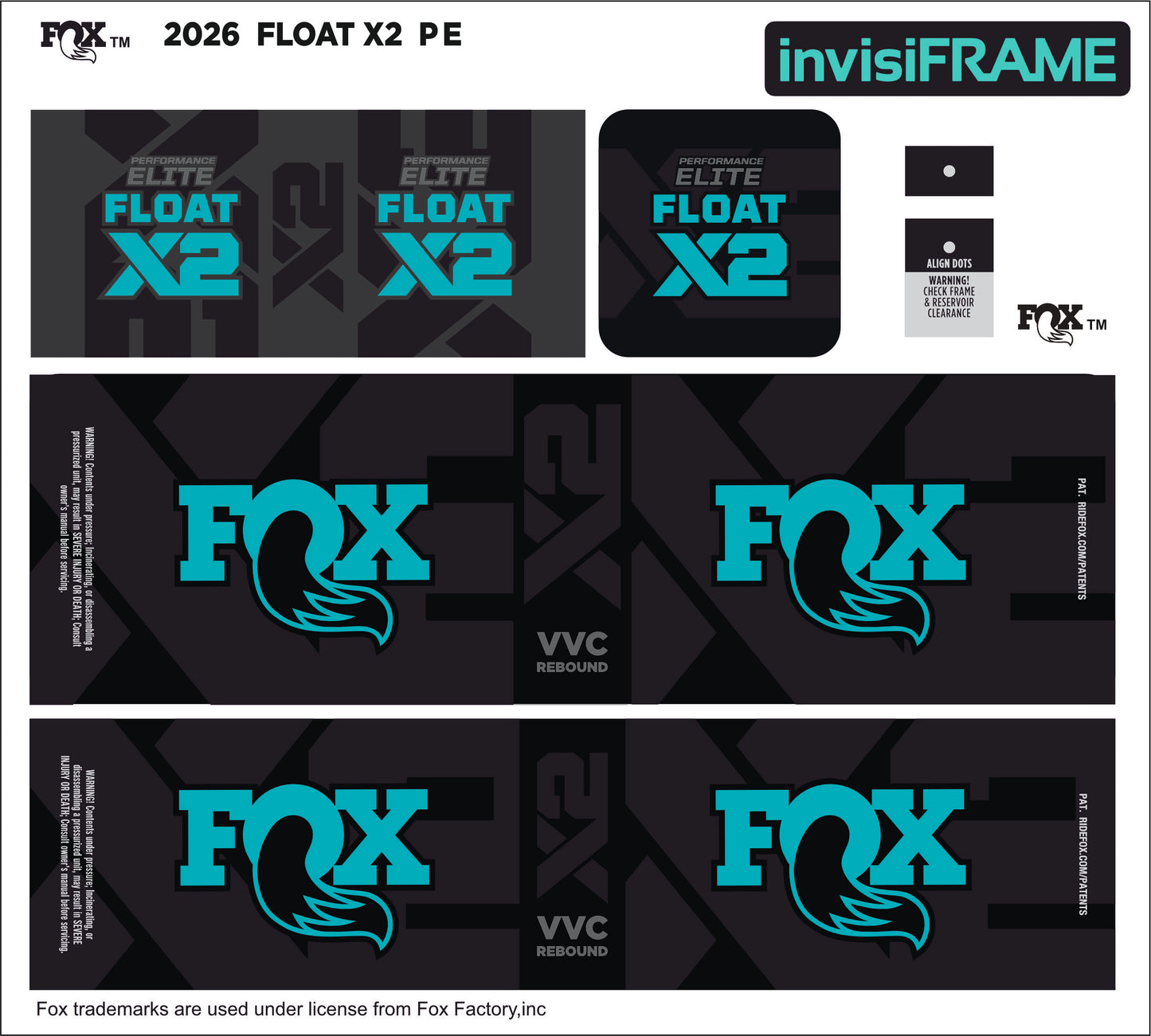 Fox Float X2 Performance Elite 2026 Decals