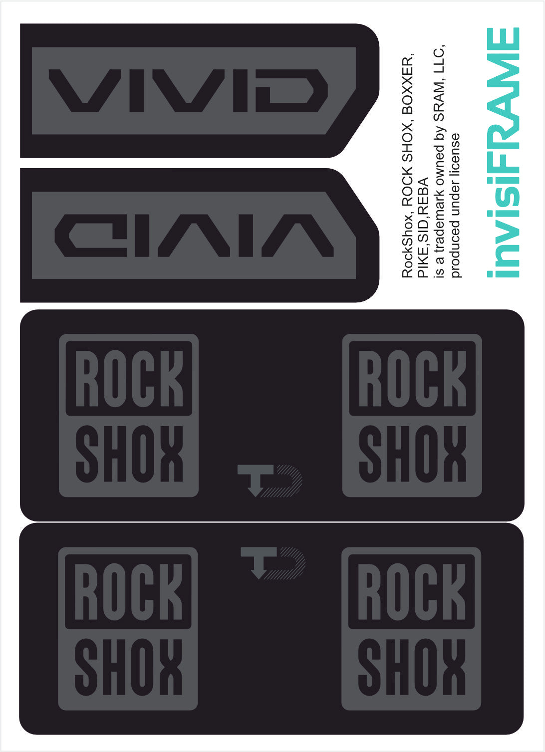 Rock Shox VIVID 2023/24 Decals