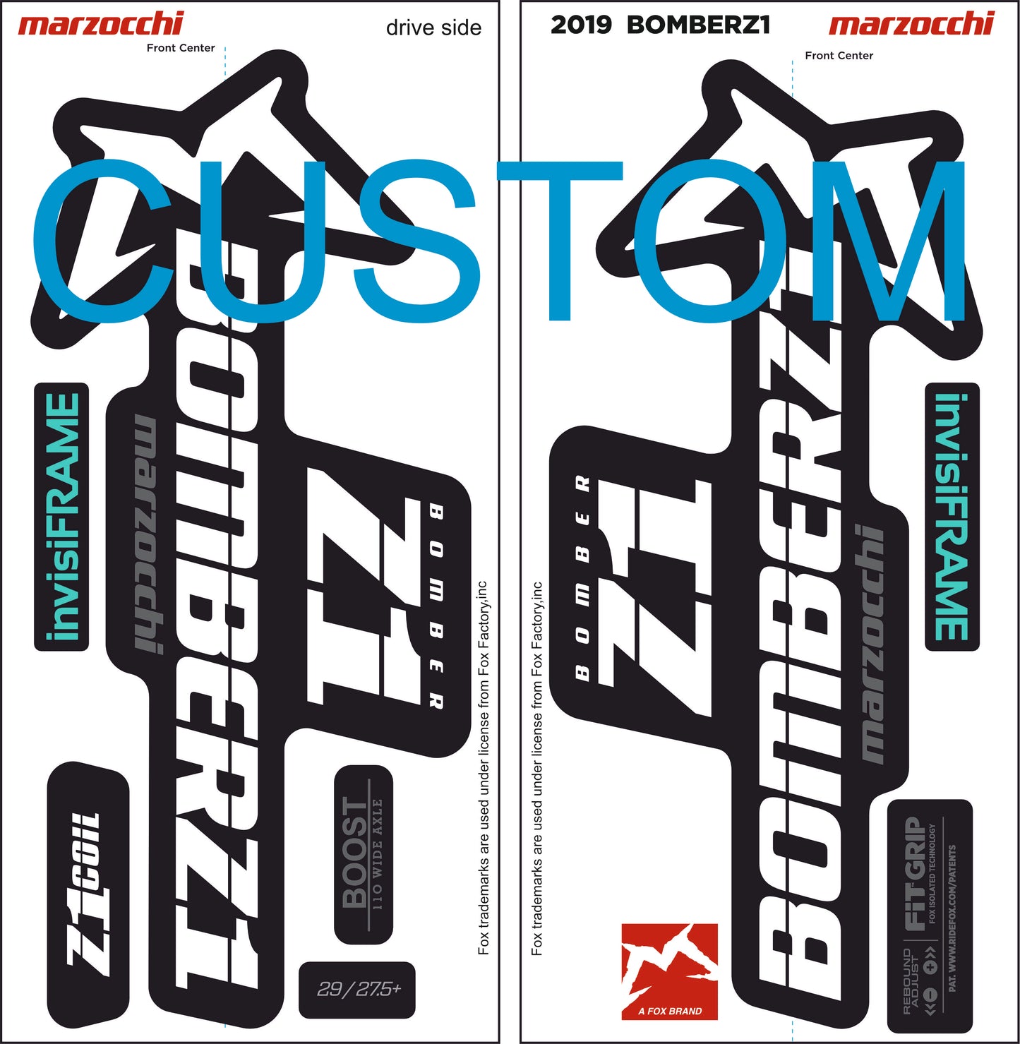 Marzocchi Bomber Z1 2019 Decals