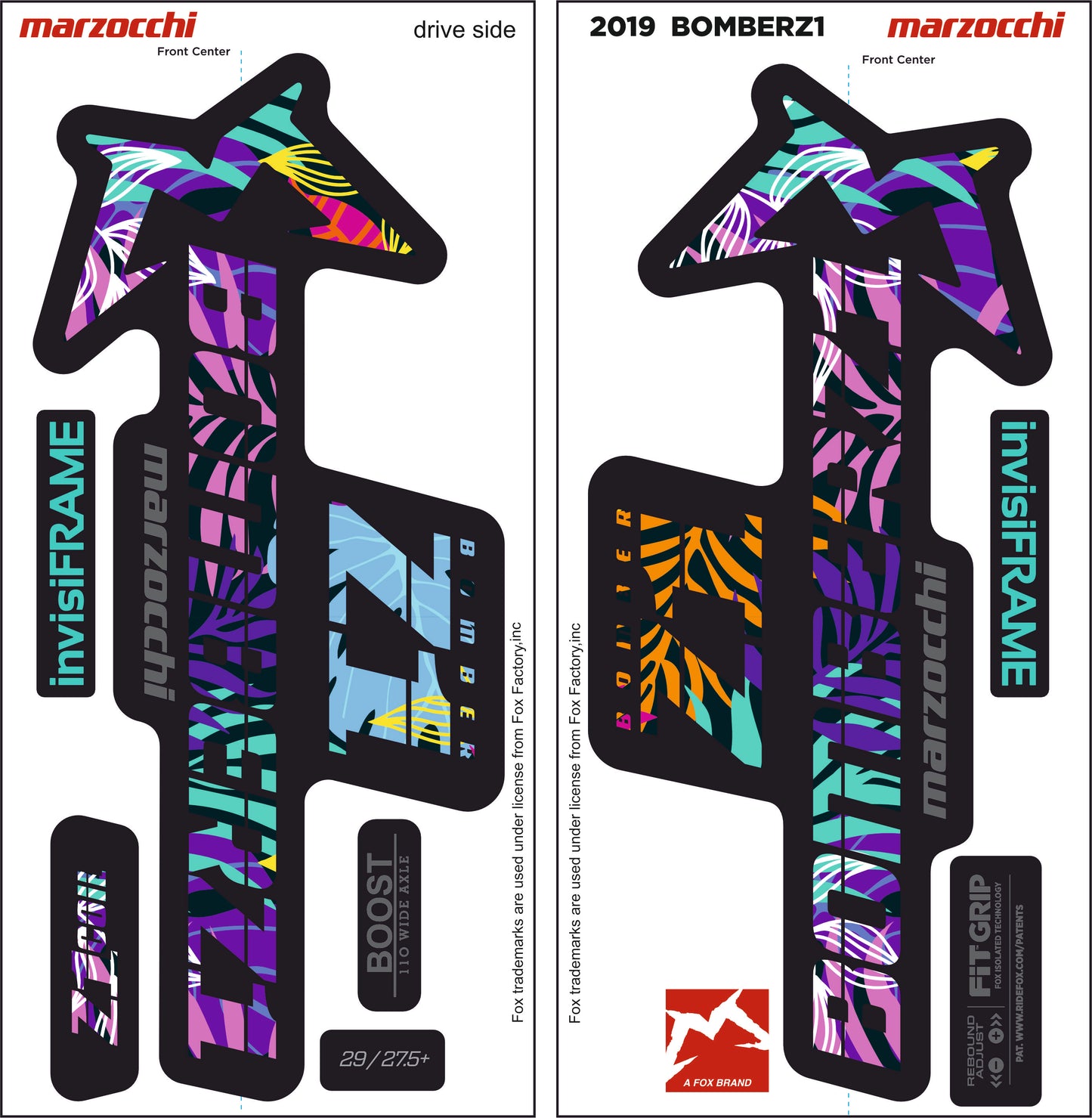 Marzocchi Bomber Z1 2019 Decals
