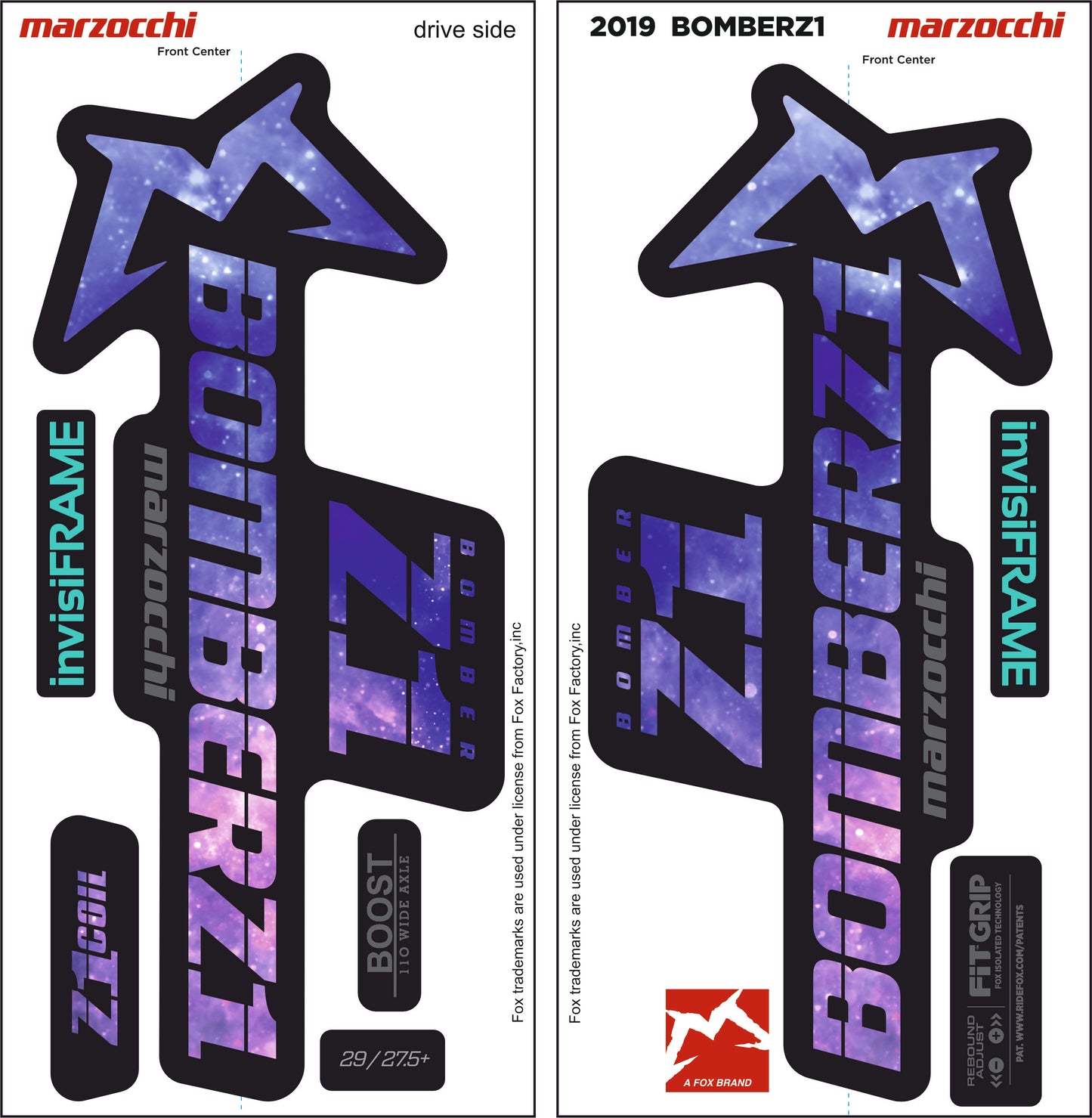 Marzocchi Bomber Z1 2019 Decals