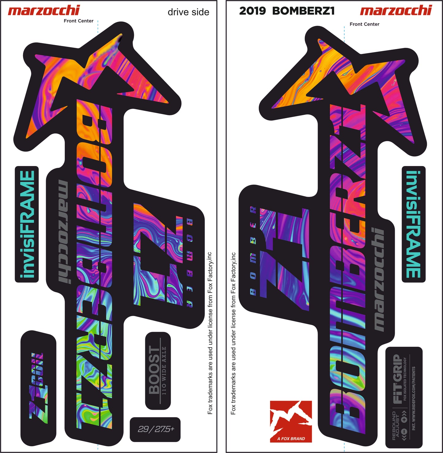 Marzocchi Bomber Z1 2019 Decals