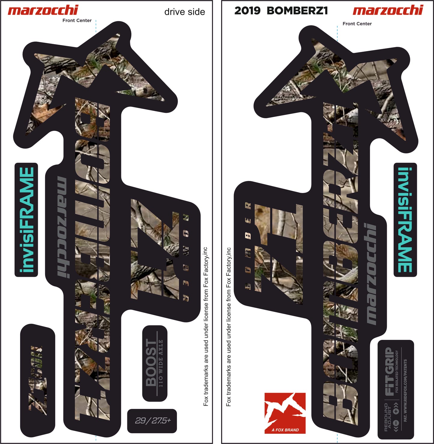 Marzocchi Bomber Z1 2019 Decals