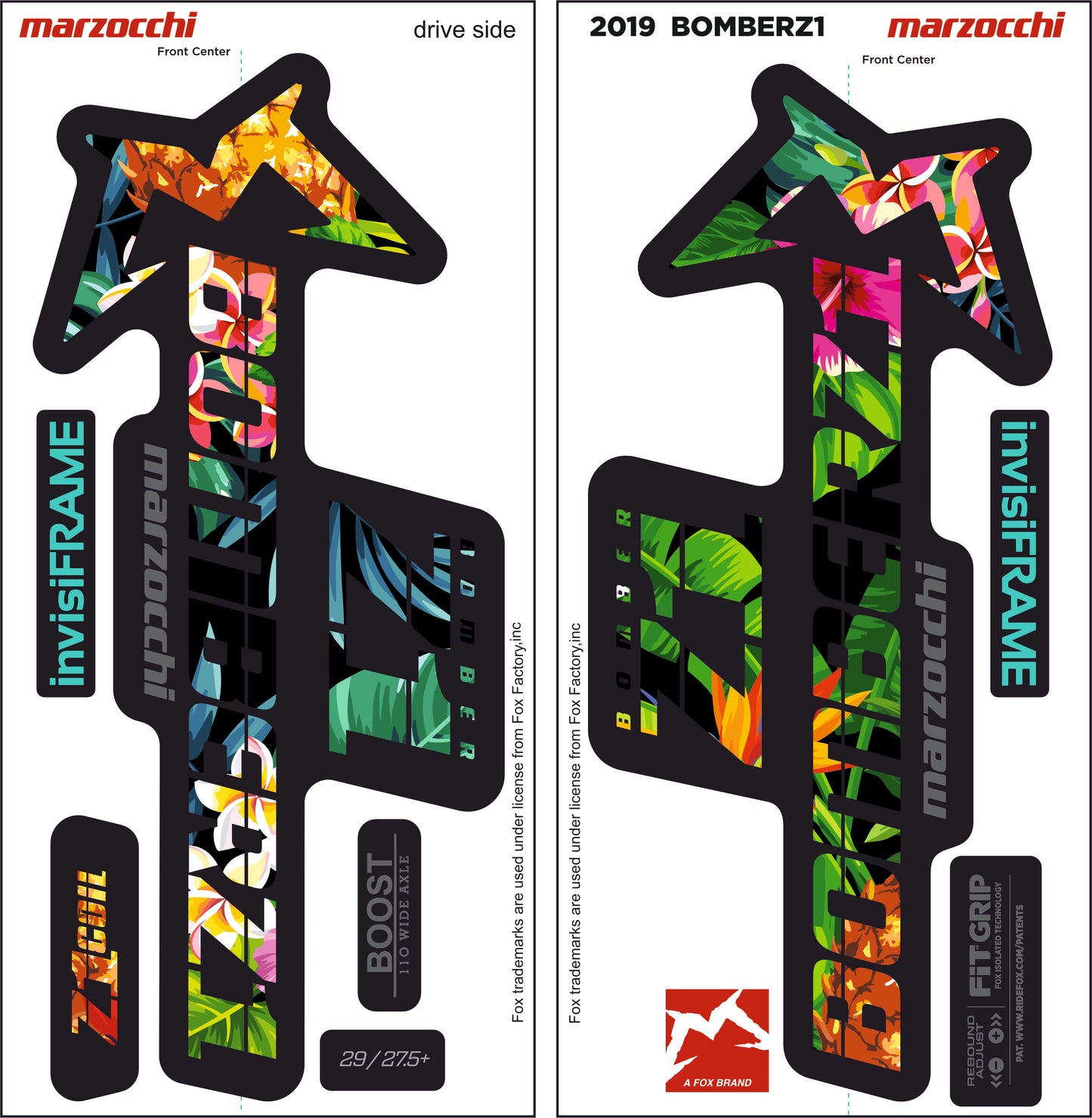 Marzocchi Bomber Z1 2019 Decals
