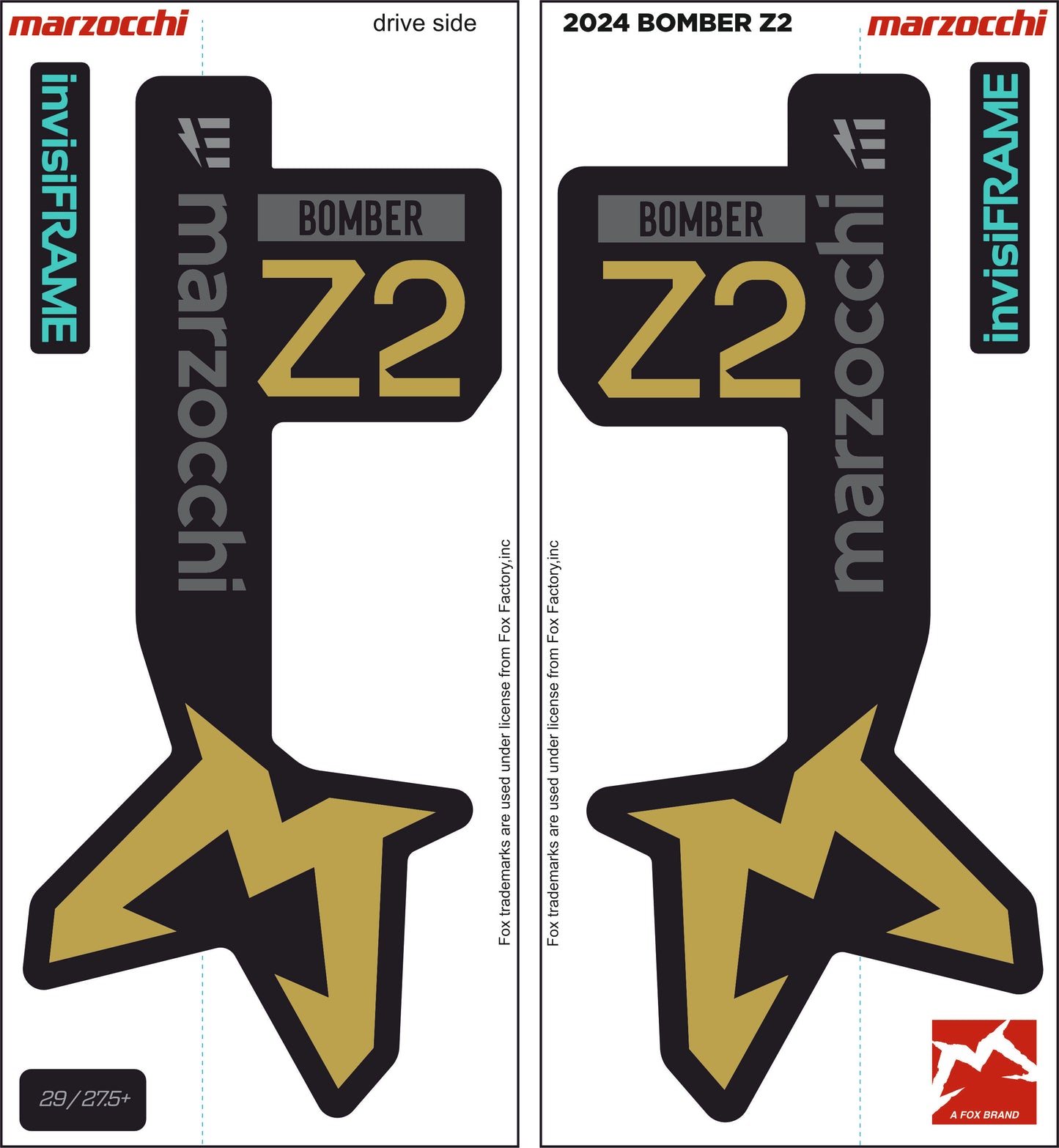 Marzocchi Bomber Z2 eOptimized 2024 Decals