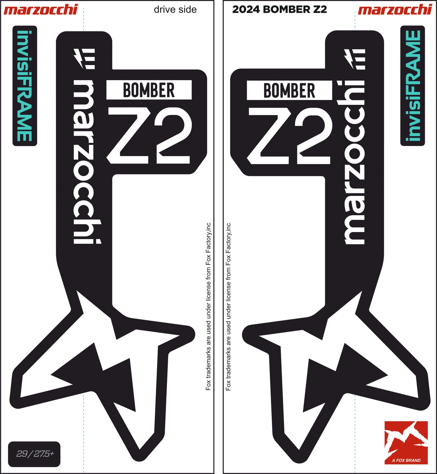 Marzocchi Bomber Z2 eOptimized 2024 Decals