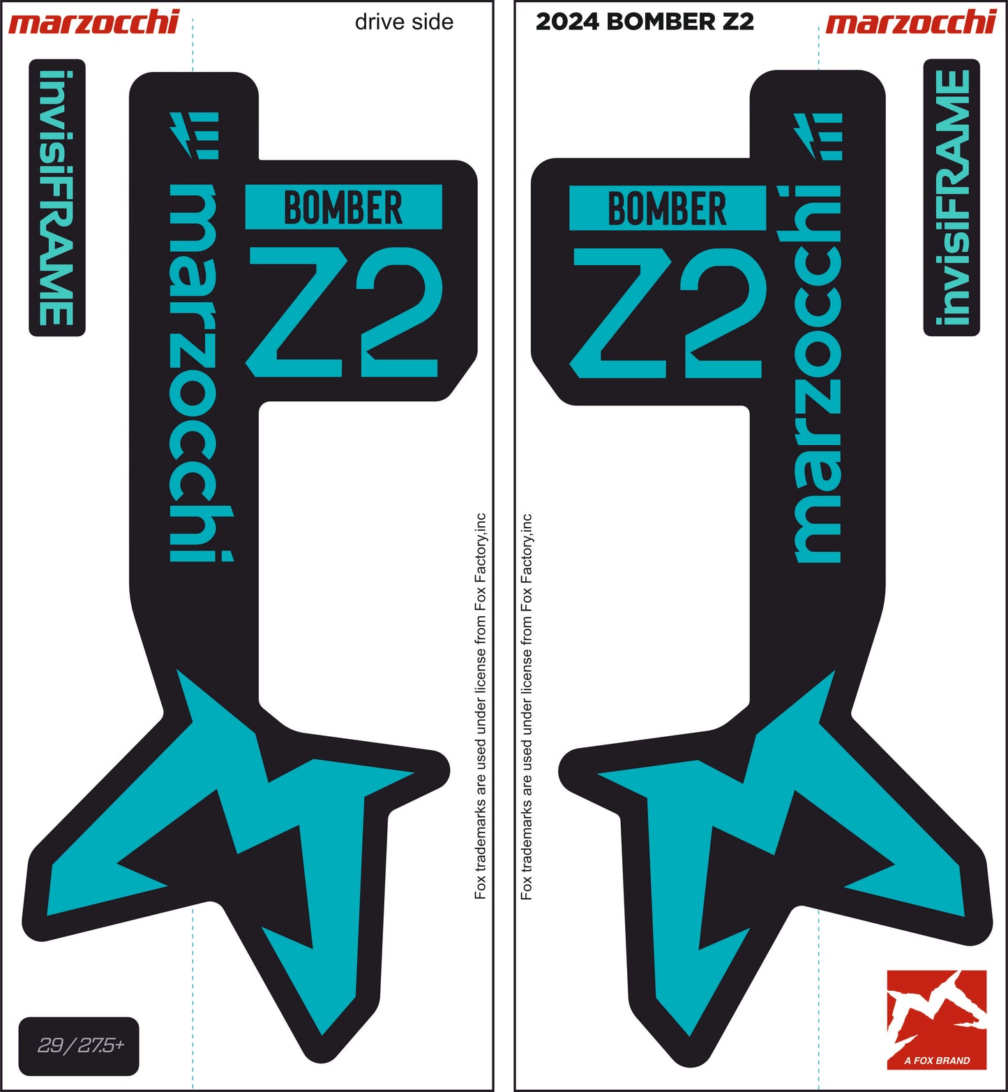 Marzocchi Bomber Z2 eOptimized 2024 Decals
