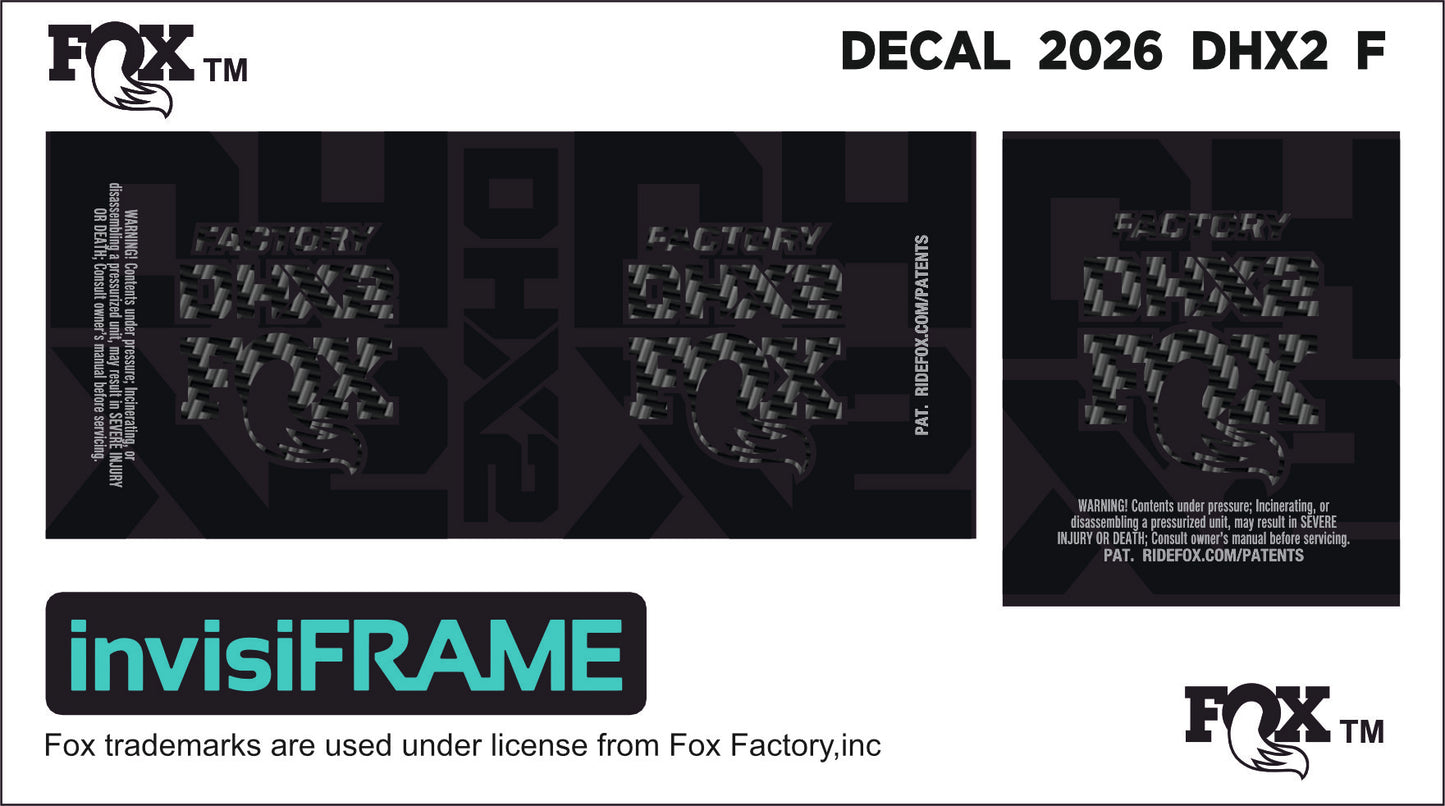 Fox DHX2 Factory 2026 Decals