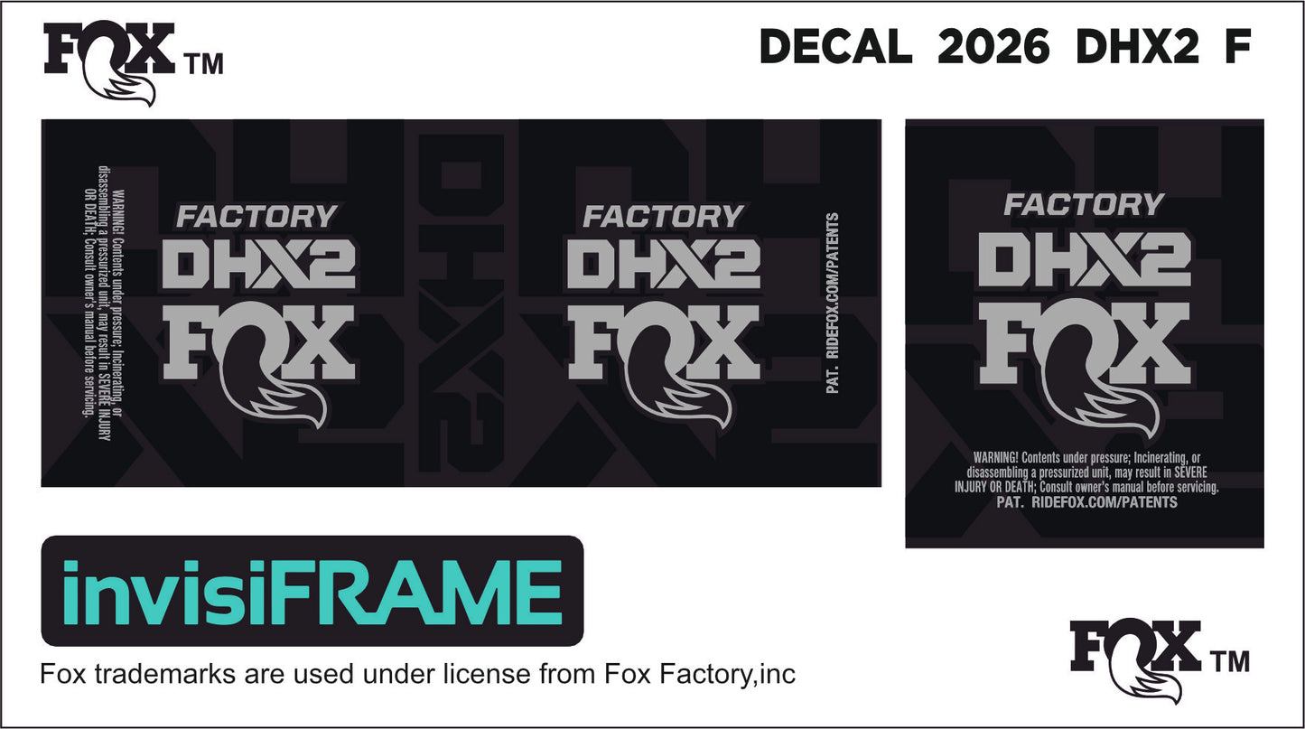Fox DHX2 Factory 2026 Decals