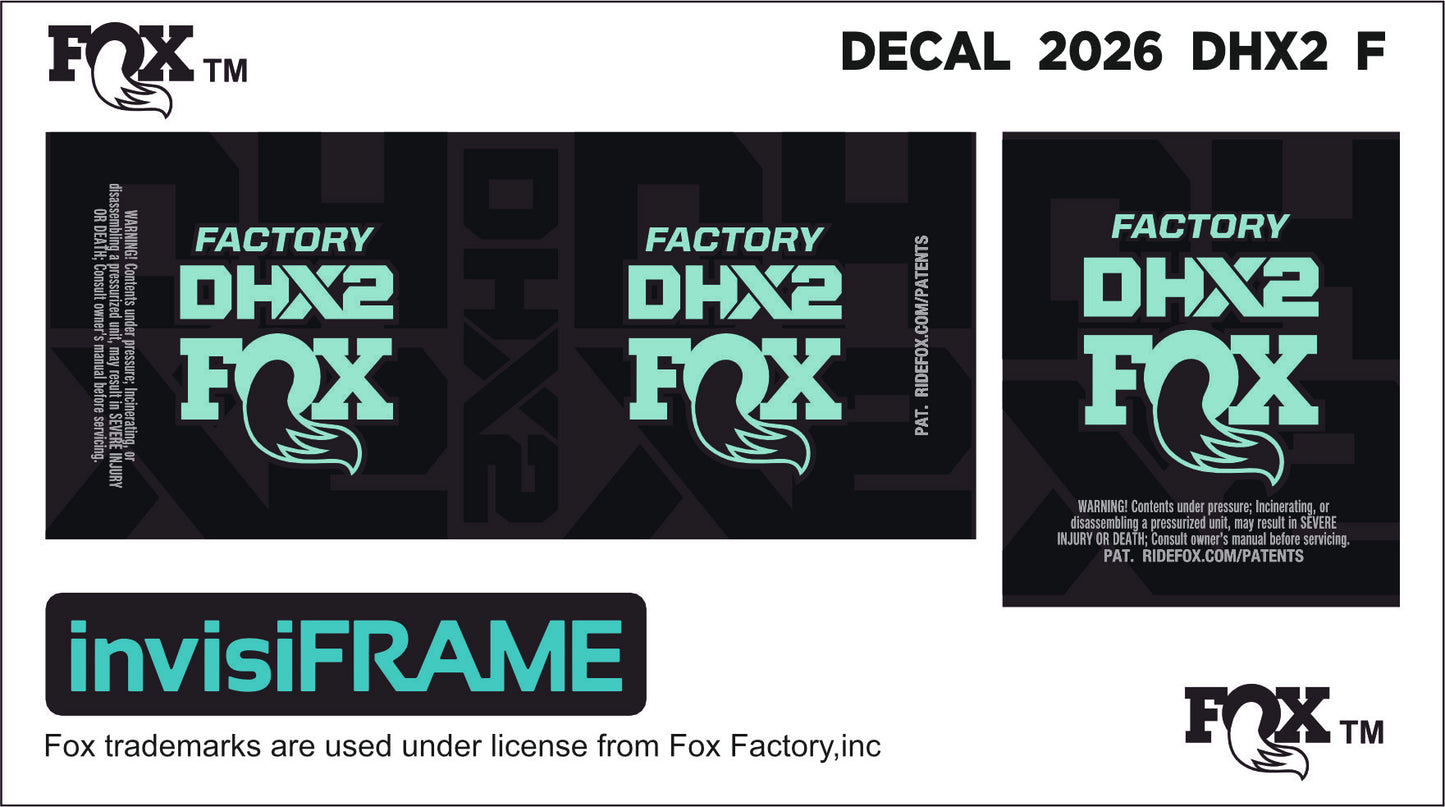 Fox DHX2 Factory 2026 Decals