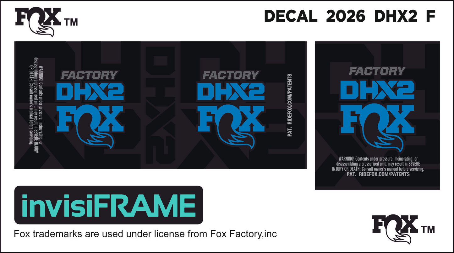 Fox DHX2 Factory 2026 Decals