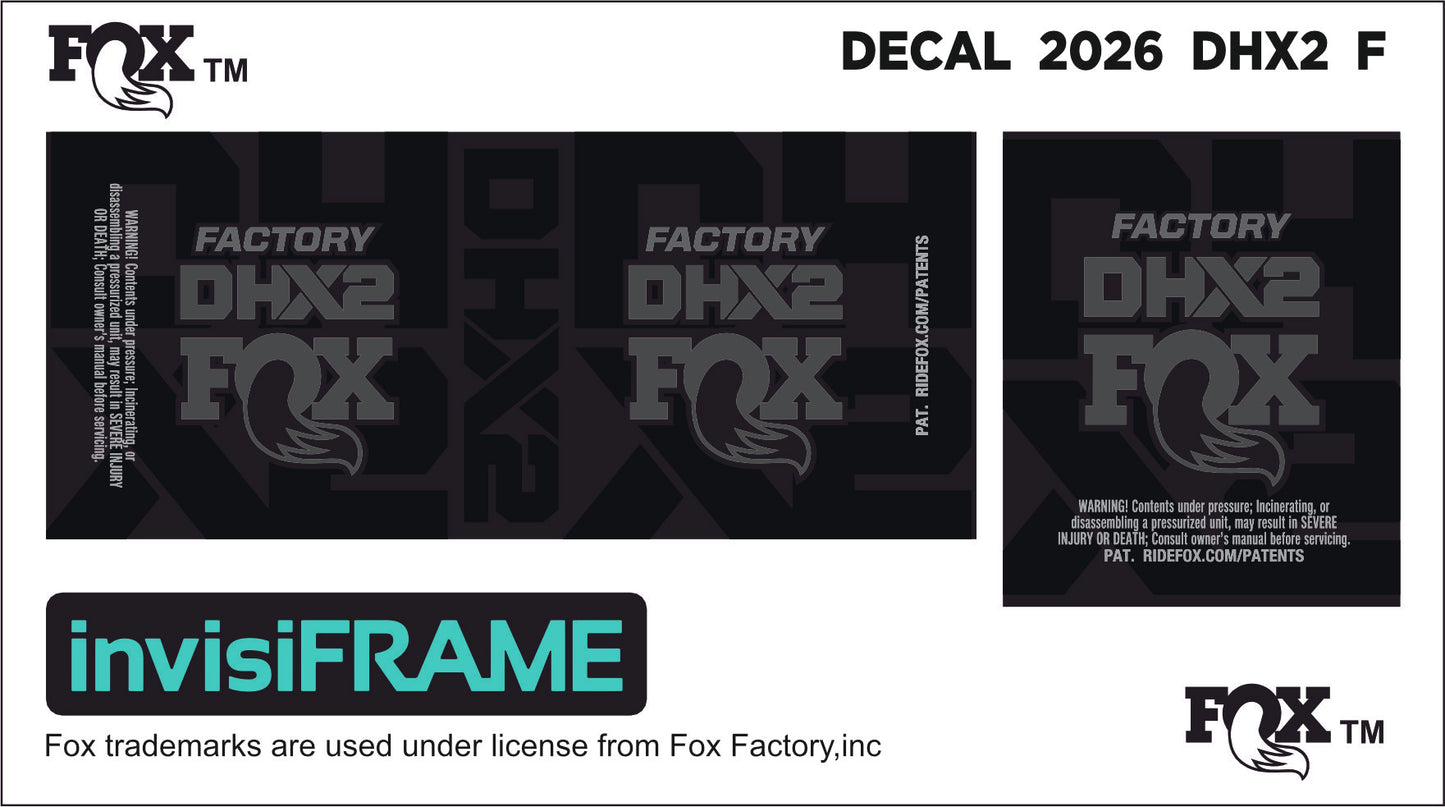 Fox DHX2 Factory 2026 Decals