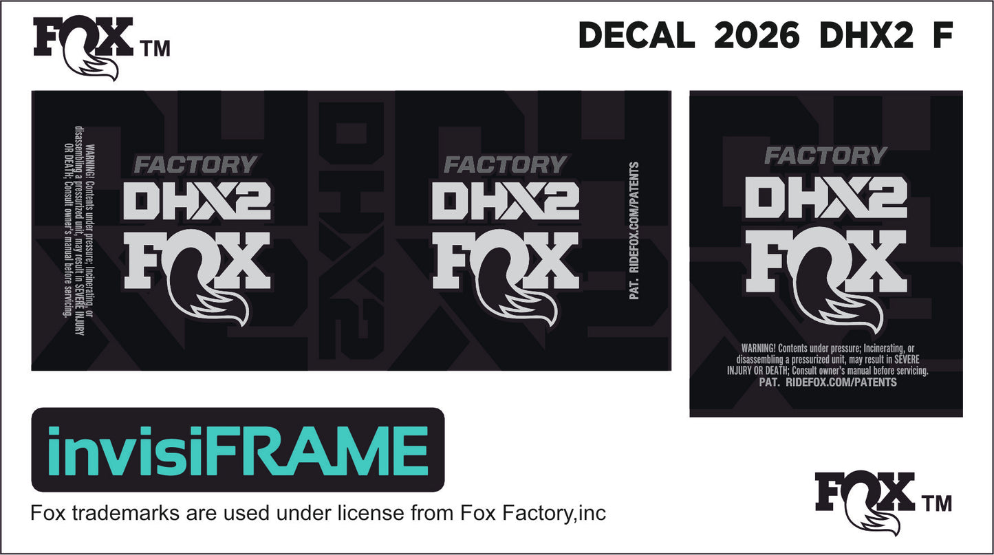 Fox DHX2 Factory 2026 Decals