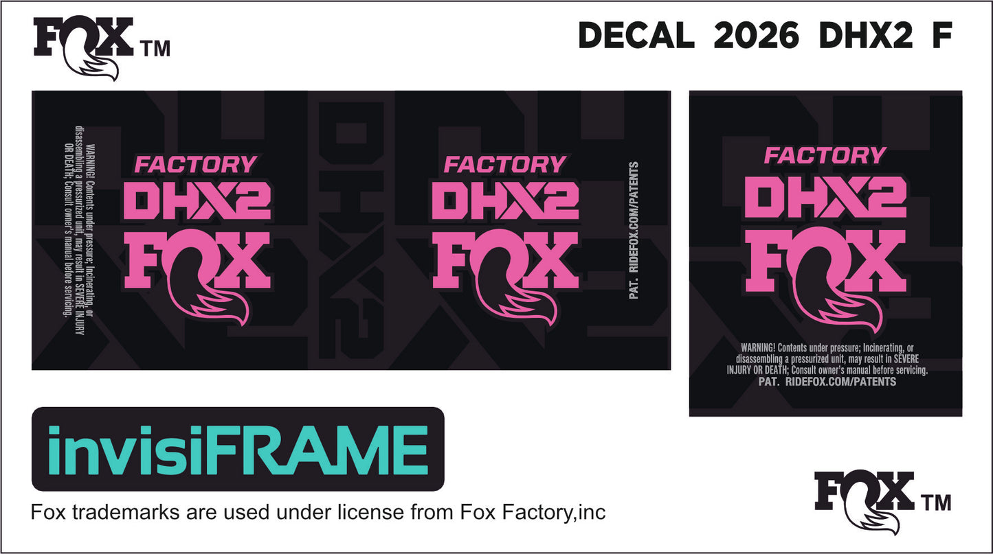 Fox DHX2 Factory 2026 Decals