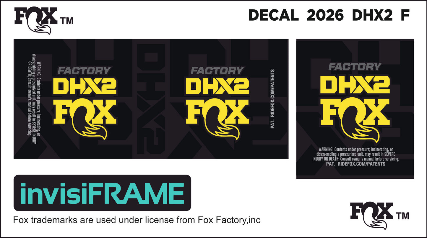 Fox DHX2 Factory 2026 Decals