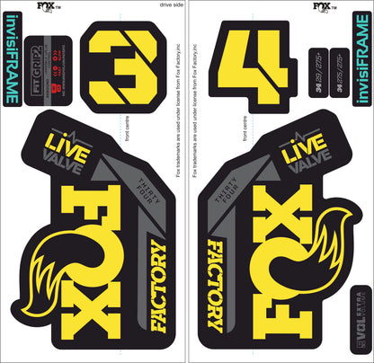 Fox 34 Factory LIVE VALVE 2021 Decals