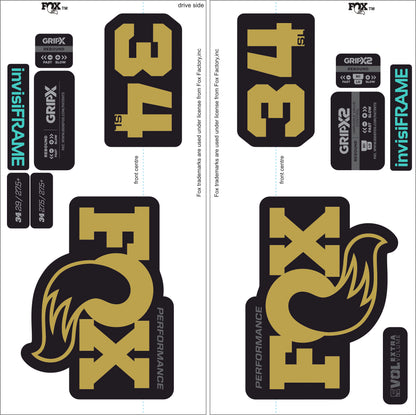 Fox 34 SL Performance 2026 DECALS