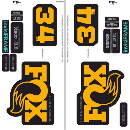 Fox 34 SL Performance 2026 DECALS