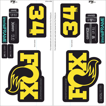 Fox 34 SL Performance 2026 DECALS