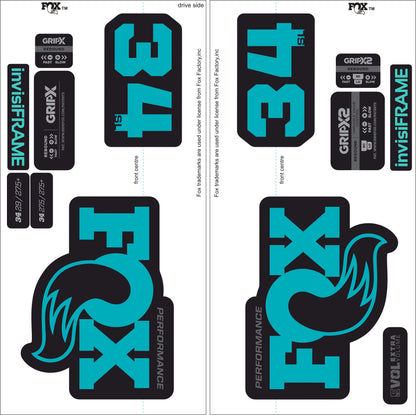 Fox 34 SL Performance 2026 DECALS