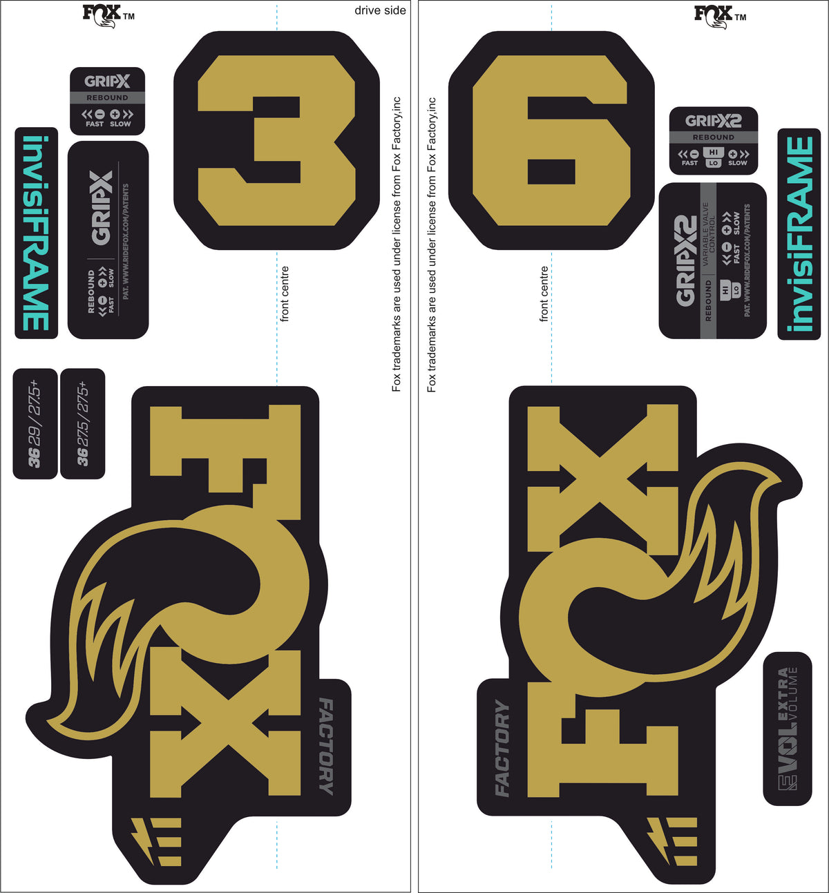 Fox 36 Factory E Bike 2025 decals