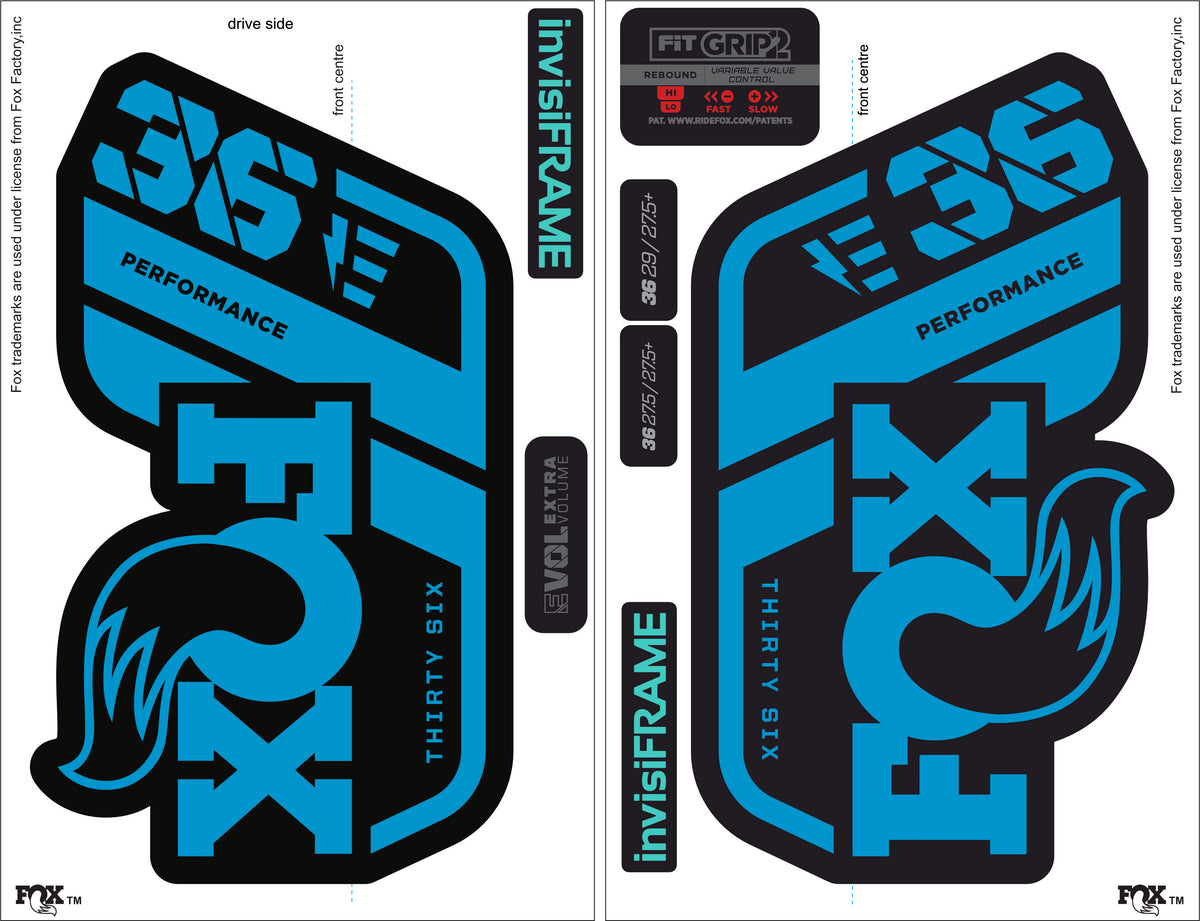 Fox 36 performance 2021 E Bike Decals