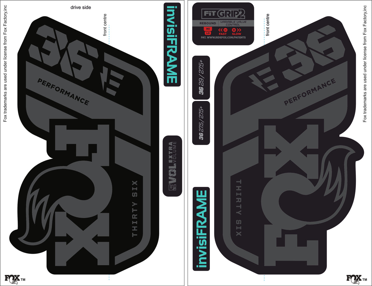 Fox 36 performance 2021 E Bike Decals