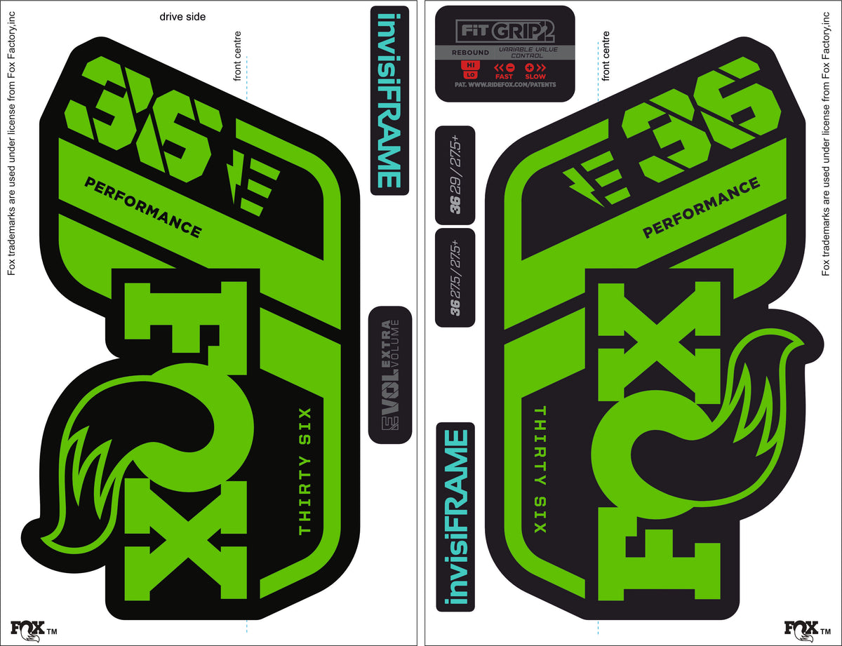 Fox 36 performance 2021 E Bike Decals