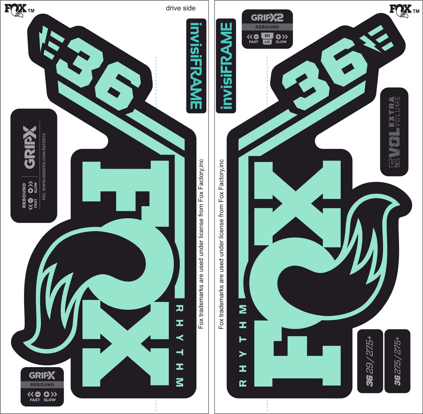 Fox 36 Rhythm E BIKE 2027 Decals