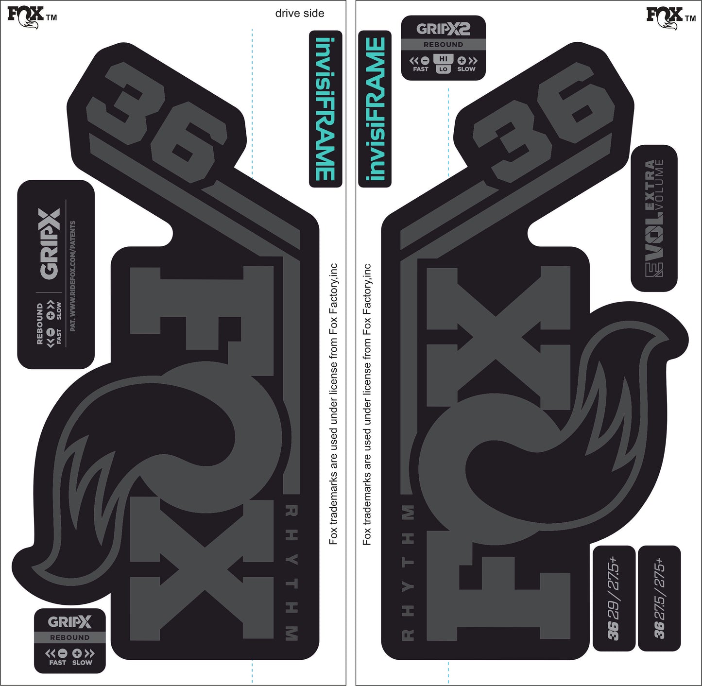 Fox 36 Rhythm 2027 Decals