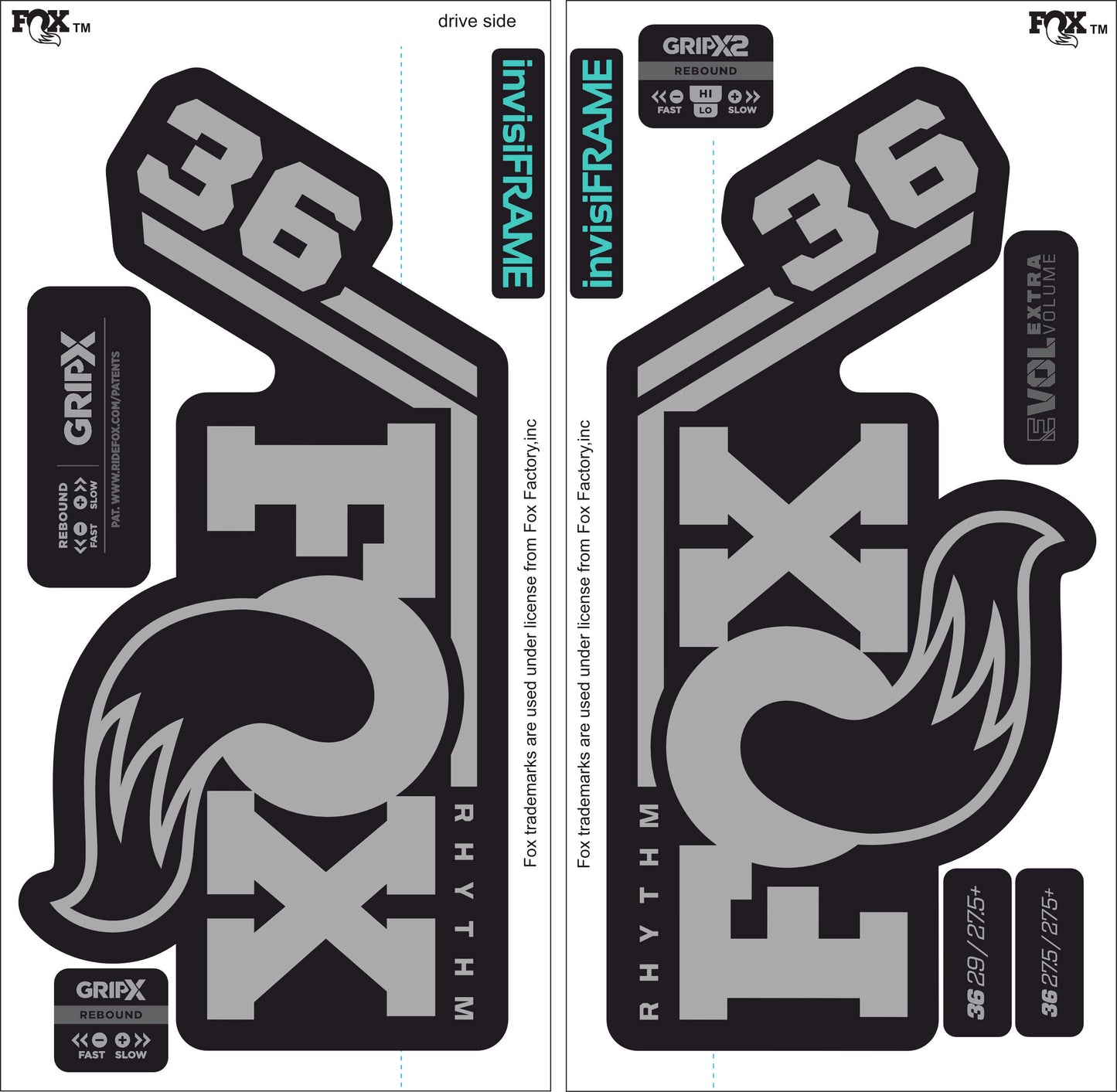 Fox 36 Rhythm 2027 Decals