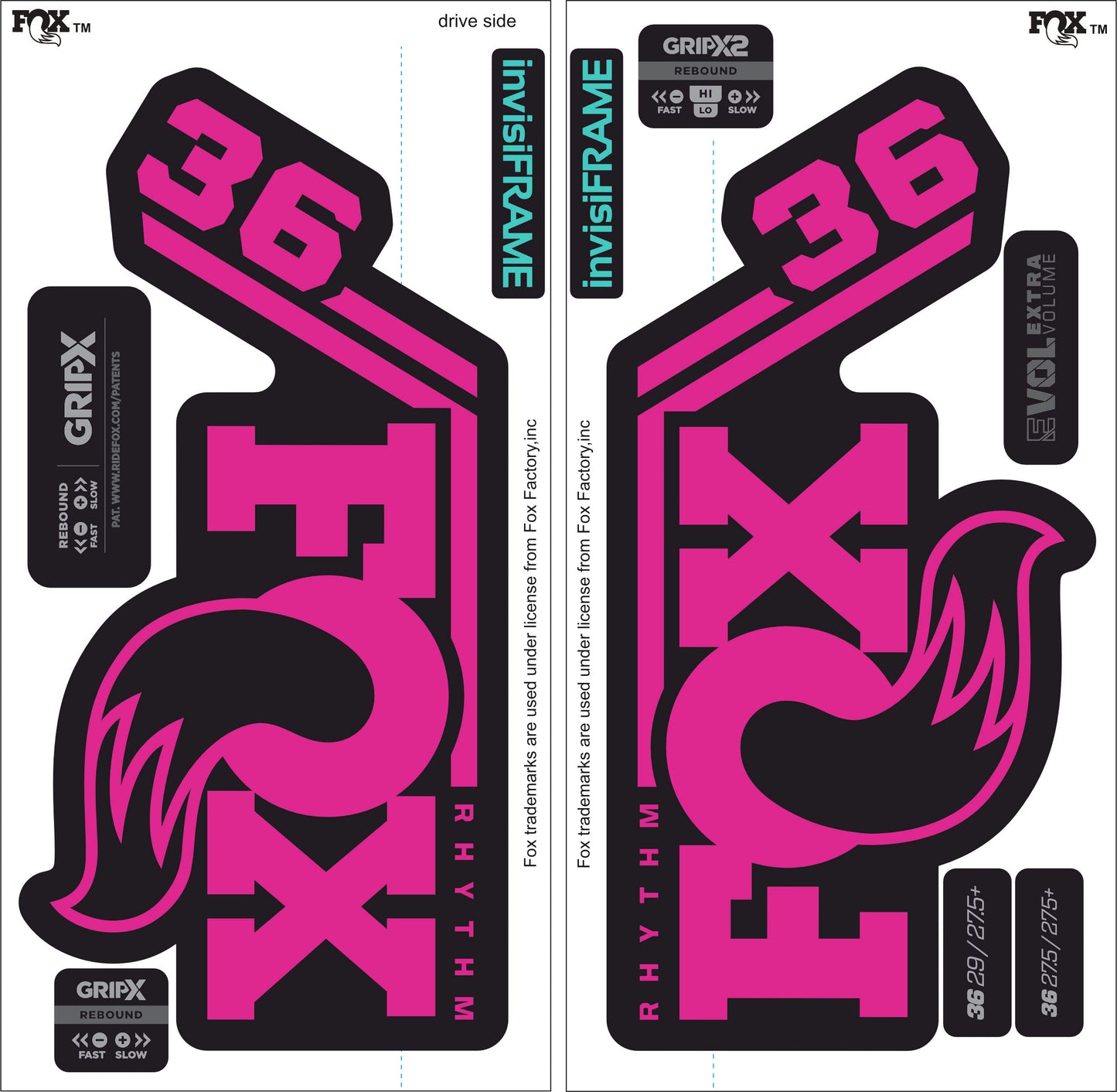Fox 36 Rhythm 2027 Decals
