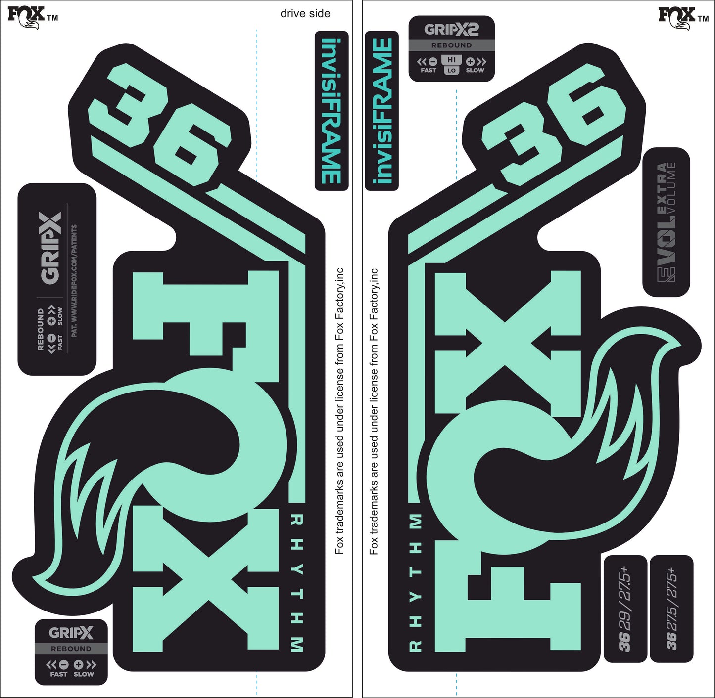 Fox 36 Rhythm 2027 Decals