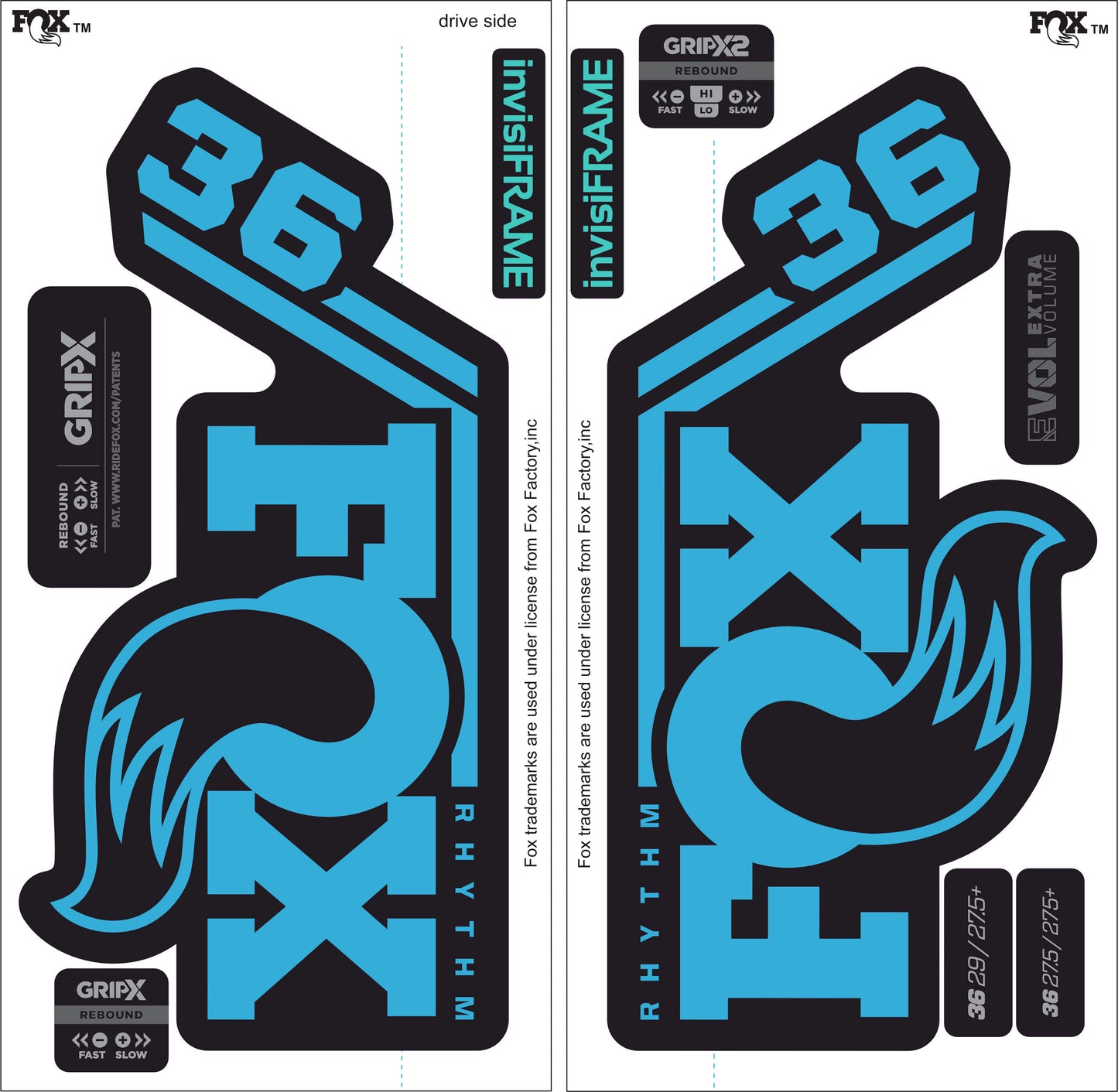 Fox 36 Rhythm 2027 Decals