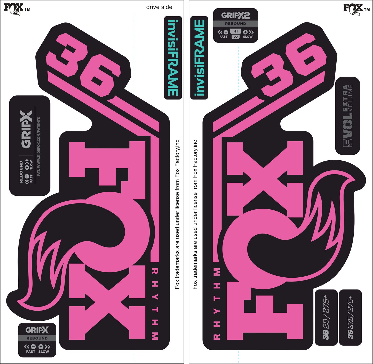 Fox 36 Rhythm 2027 Decals