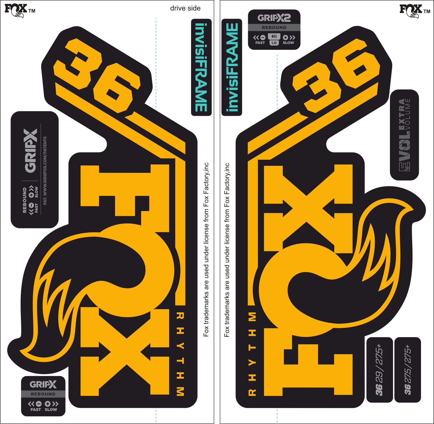 Fox 36 Rhythm 2027 Decals