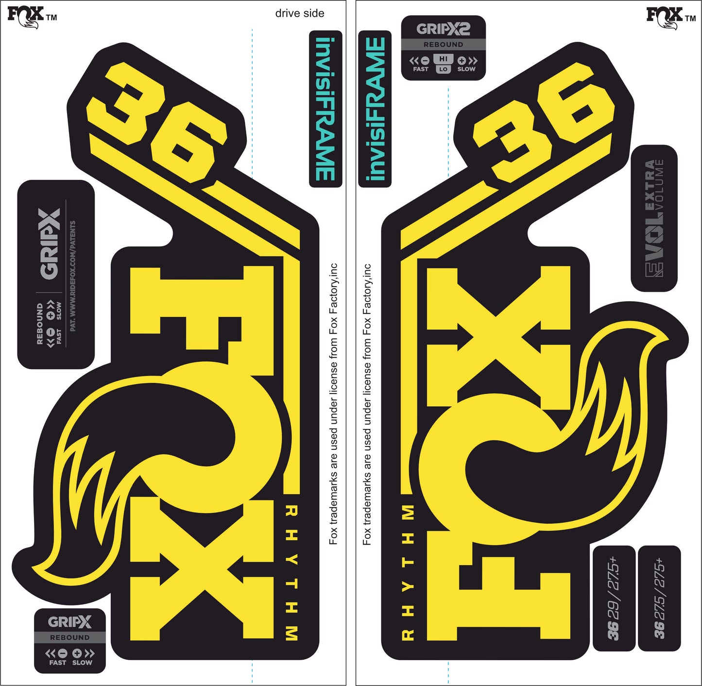 Fox 36 Rhythm 2027 Decals