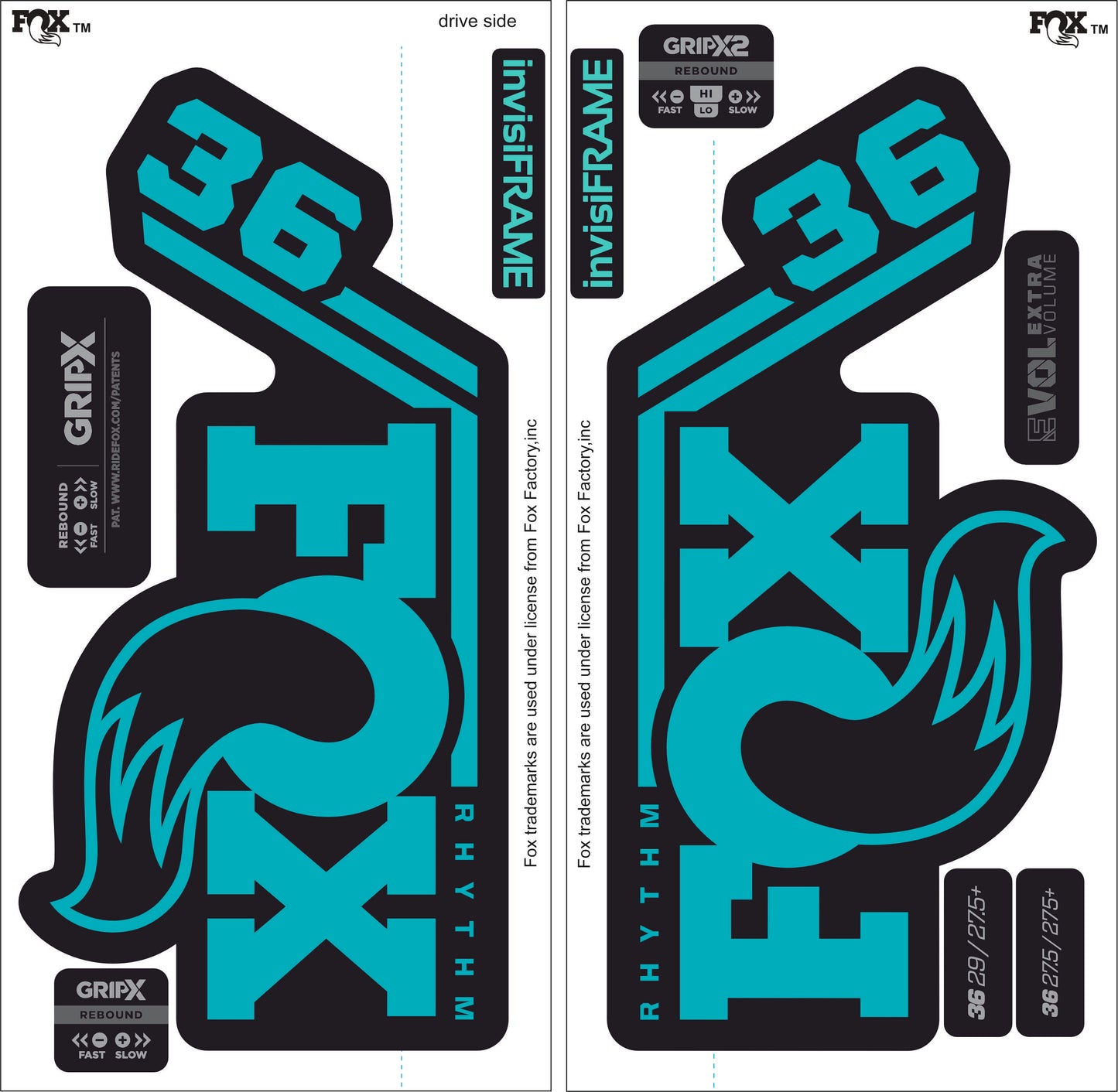 Fox 36 Rhythm 2027 Decals