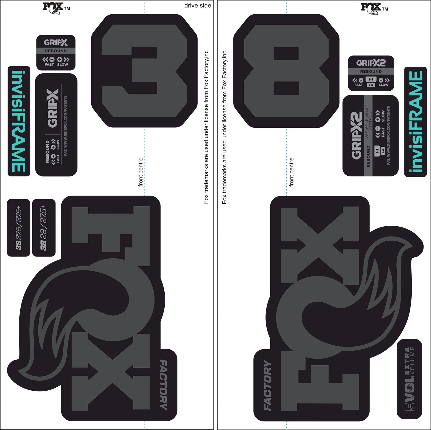 Fox 38 Factory 2027 Decals