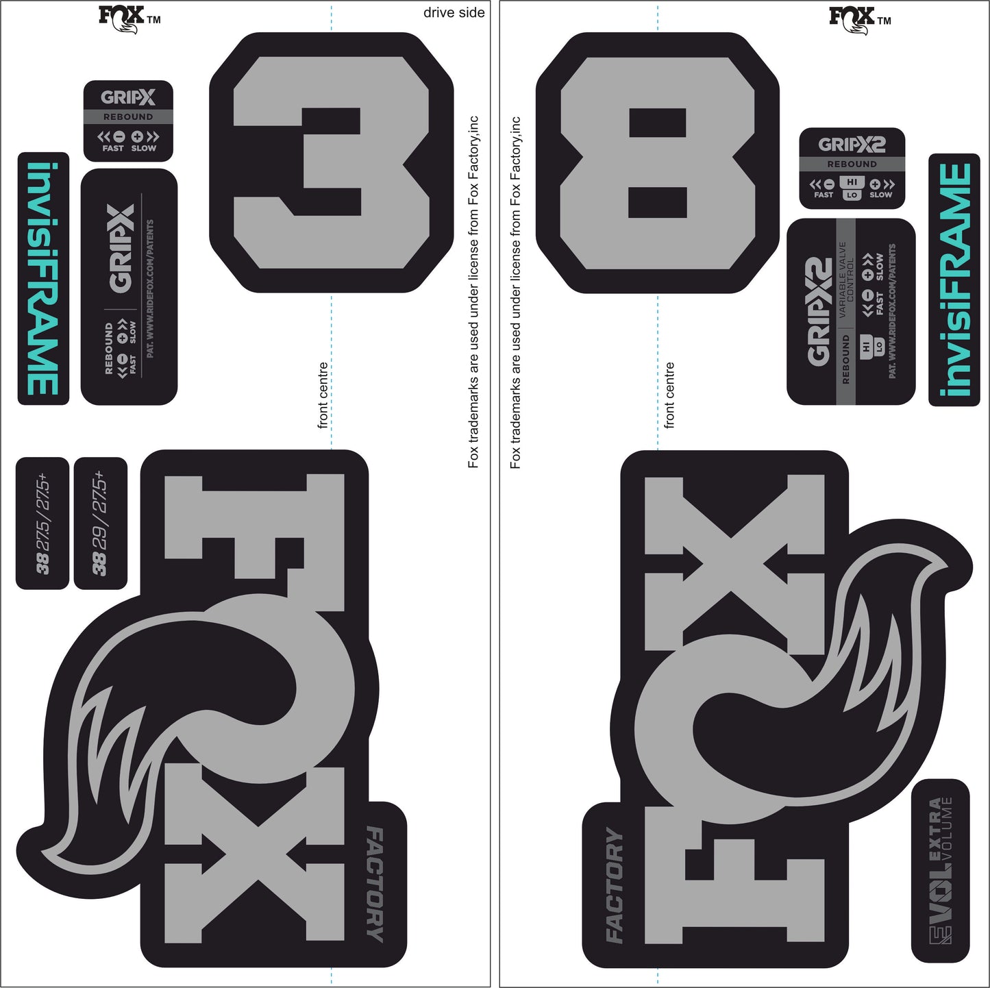 Fox 38 Factory 2027 Decals