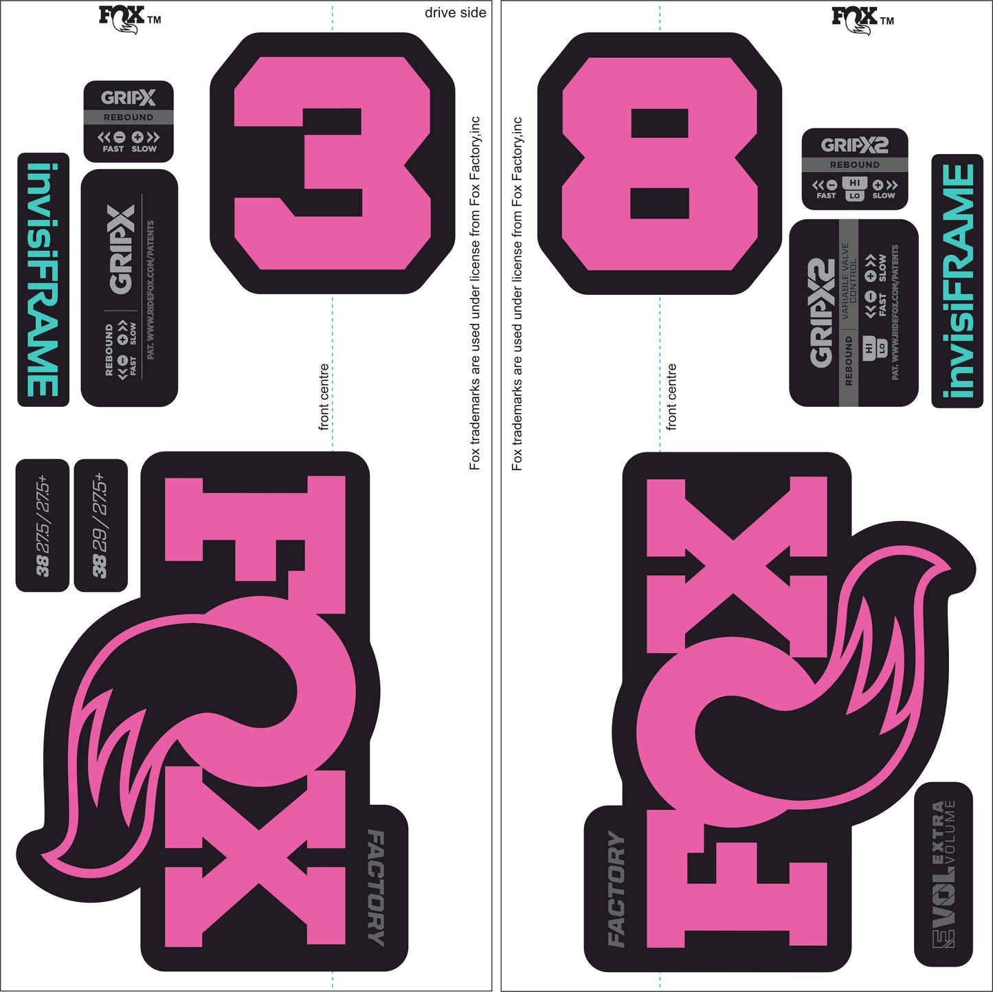Fox 38 Factory 2027 Decals