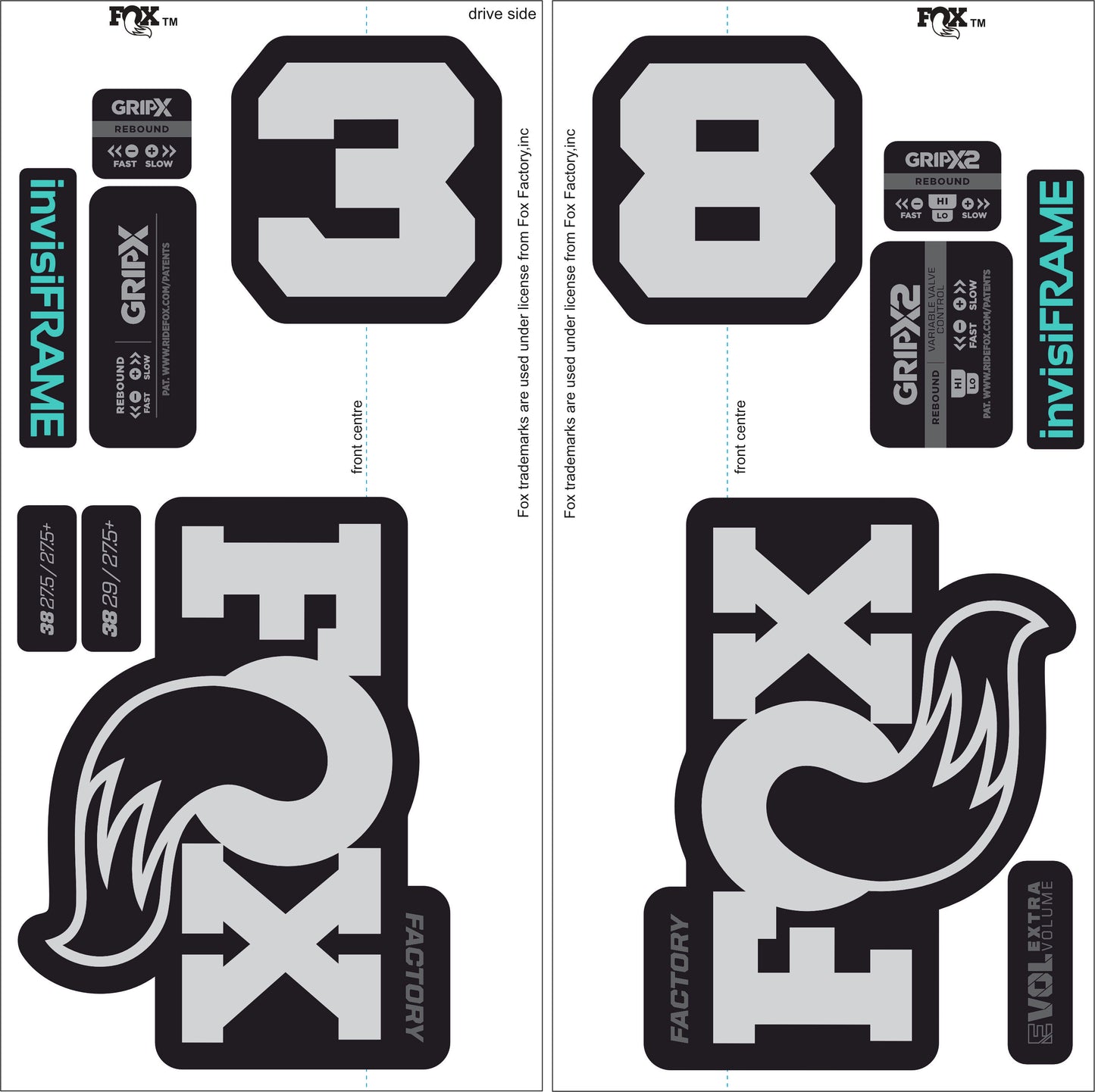 Fox 38 Factory 2027 Decals