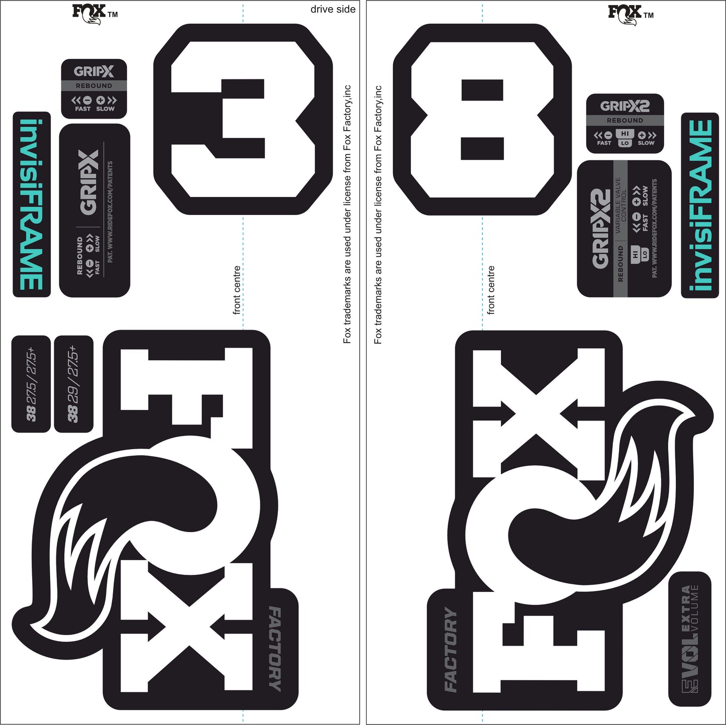 Fox 38 Factory 2027 Decals