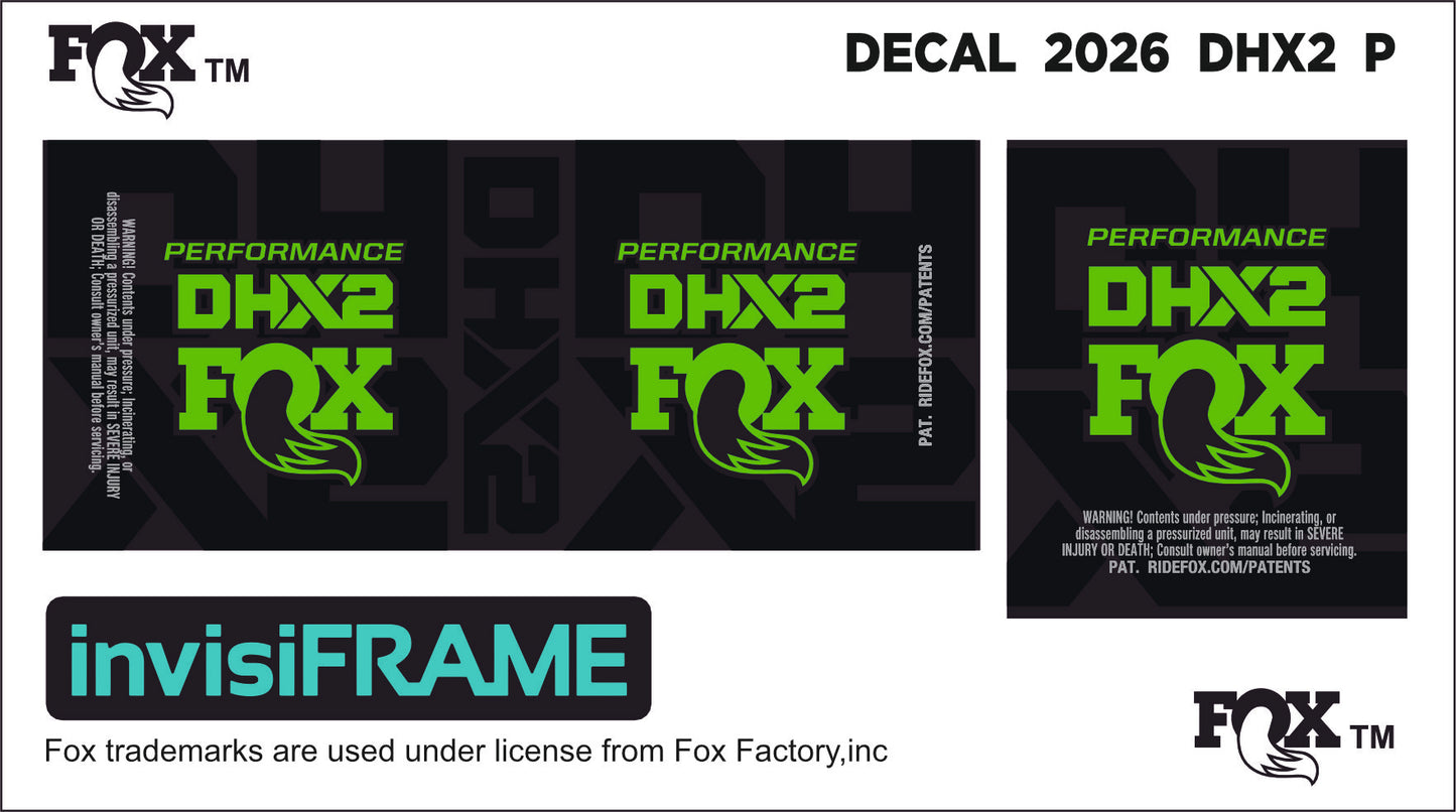 Fox DHX2 Performance 2026 Decals