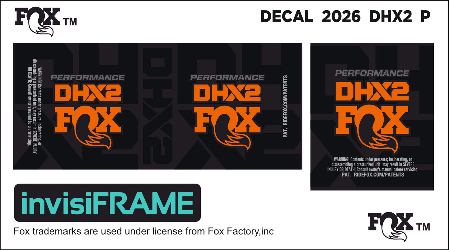 Fox DHX2 Performance 2026 Decals