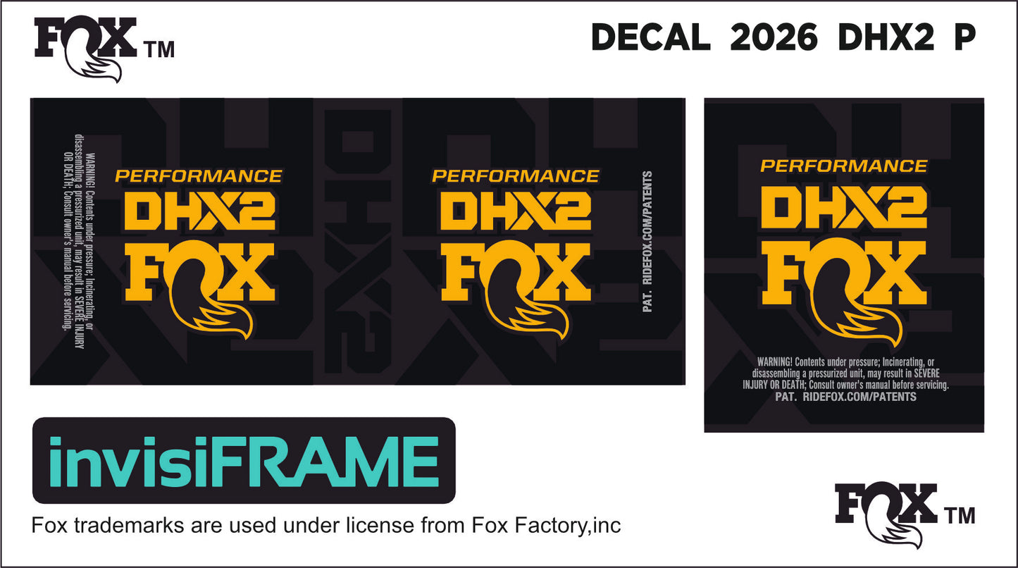 Fox DHX2 Performance 2026 Decals