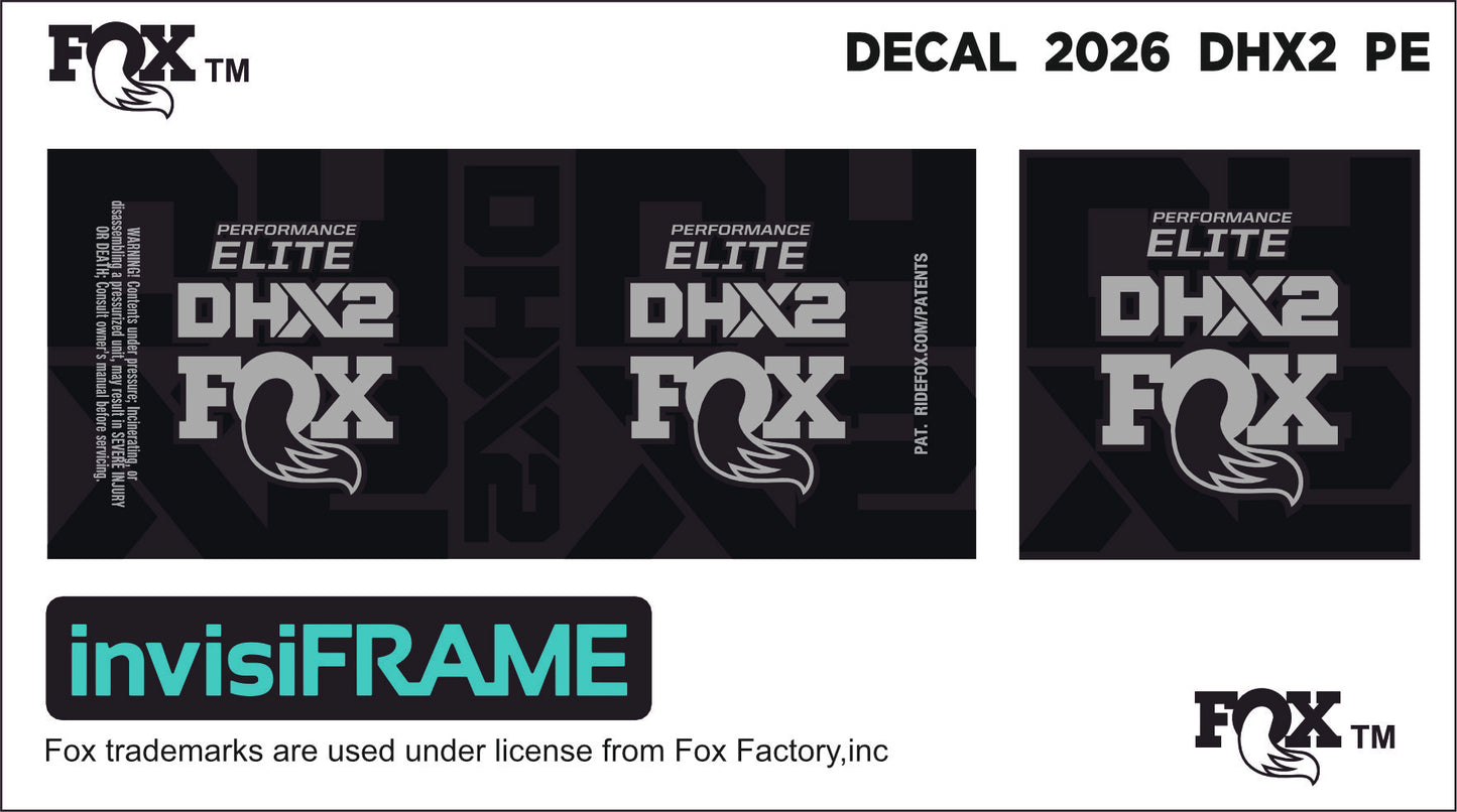 Fox DHX2 Performance 2026 Elite Decals