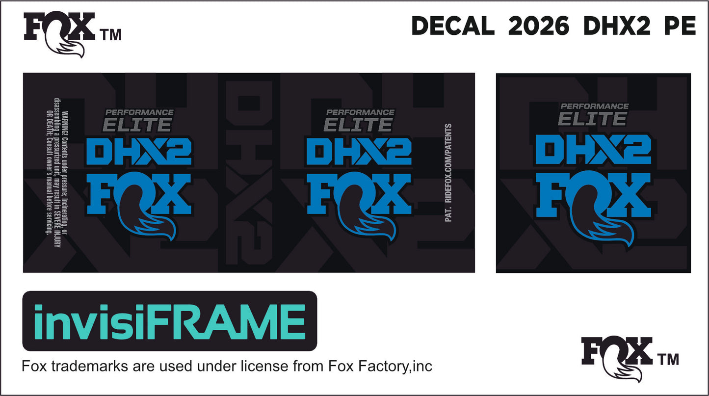 Fox DHX2 Performance 2026 Elite Decals